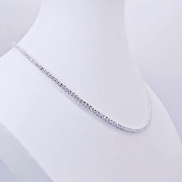 Moissanite Tennis Chain 3mm 925 - Picture 4 of 5
